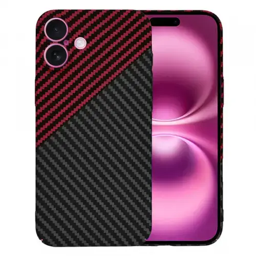 Husa pentru Apple iPhone 16 Plus, Techsuit, Carbonite FiberShell Vortex, Rosie
