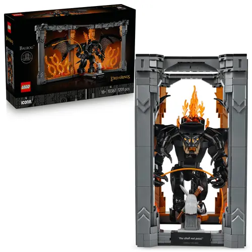 LEGO® Icons - Stapanul inelelor: Diorama pentru biblioteca cu un Balrog™ 10367, 1201 piese