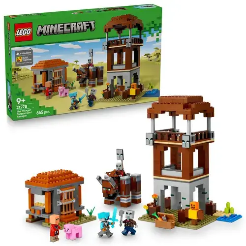 LEGO® Minecraft® - Avanpostul Jefuitorului si Distrugator 21278, 665 piese