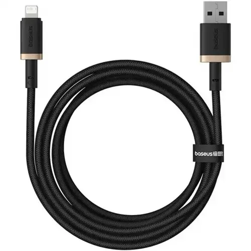Cablu Date si Incarcare USB-A - Lightning Baseus Dura Series P10377801U01-02, 18W, 2m, Auriu