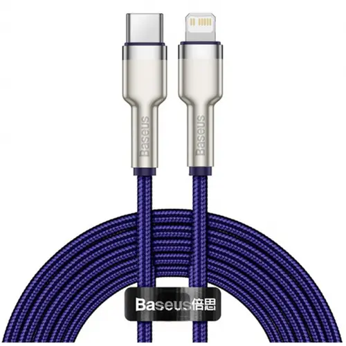 Cablu Date si Incarcare USB-C - Lightning Baseus Cafule Metal Series CATLJK-B05, 20W, 2m, Mov