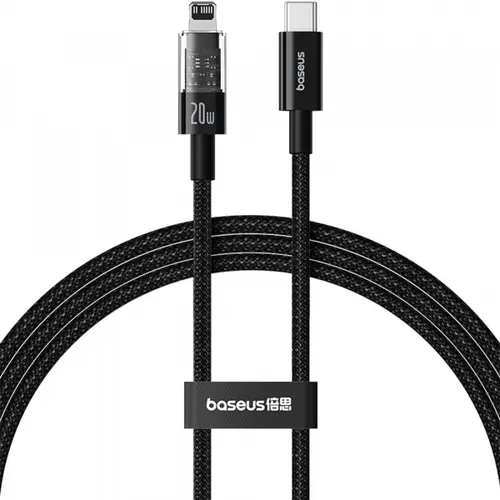 Cablu Date si Incarcare USB-C - Lightning Baseus Gem P10373001111-00, 20W, 1m, Negru