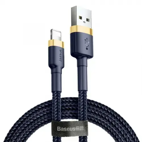 Cablu Date si Incarcare USB-A - Lightning Baseus Cafule CALKLF-CV3, 18W, 2m, Albastru