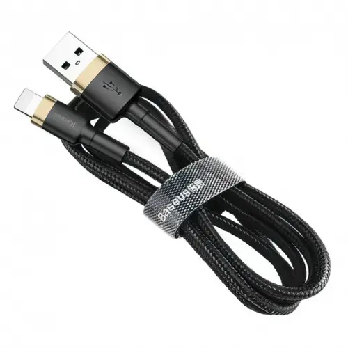 Cablu Date si Incarcare USB-A - Lightning Baseus Cafule CALKLF-RV1, 18W, 3m, Auriu