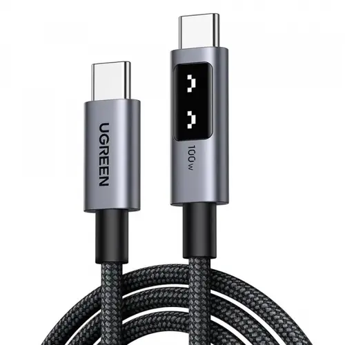 Cablu Date si Incarcare USB-C - USB-C UGREEN L509, 100W, 2m, Gri