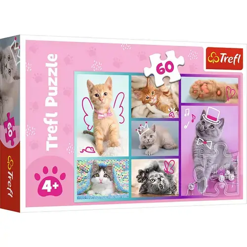 Puzzle 60 de piese - Pisici - Trefl