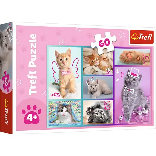 Puzzle 60 de piese - Pisici - Trefl