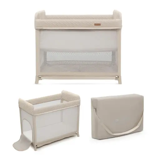 Patut pliabil cu 2 niveluri KinderKraft Moon Dream, Bej