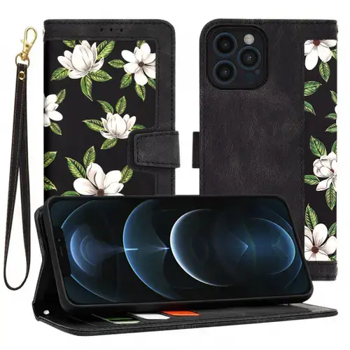 Husa pentru Apple iPhone 12 Pro Max, Techsuit, FlipCraft, Neagra