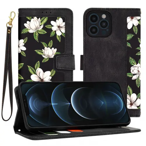 Husa pentru Apple iPhone 12 Pro Max, Techsuit, FlipCraft, Neagra