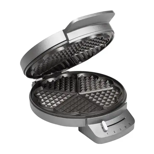 Aparat pentru gofre inima Princess, 1200W, 5 trepte de temperatura