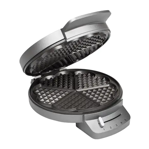 Aparat pentru gofre inima Princess, 1200W, 5 trepte de temperatura
