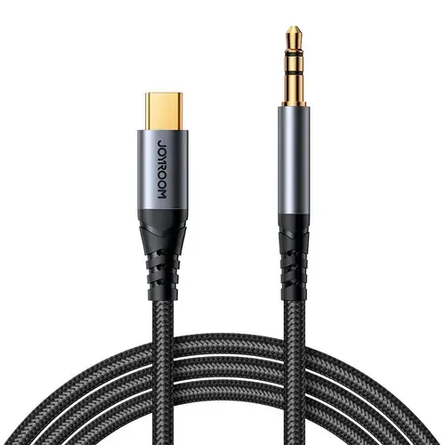 Cablu Audio USB-C - 3.5mm Joyroom, 1.2m, Negru SY-A07