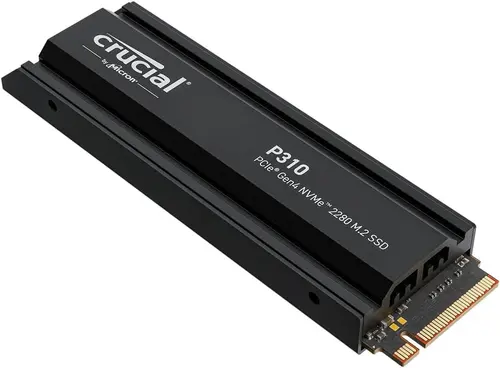 SSD Crucial P310 Heatsink, 4TB, PCie 4.0 NVMe, M.2 2280