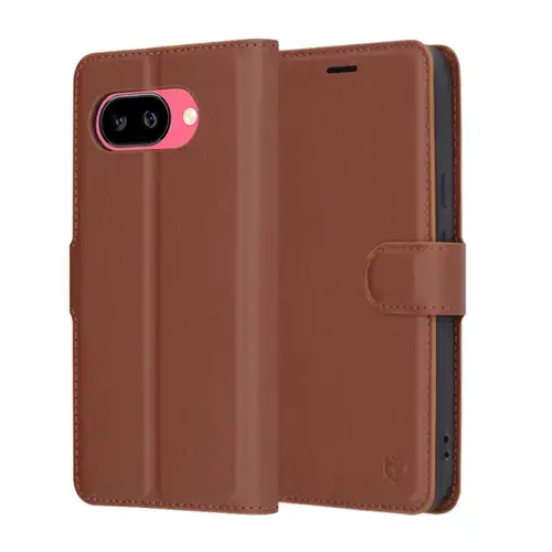 Husa Techsuit Leather Folio pentru Google Pixel 9a, Maro