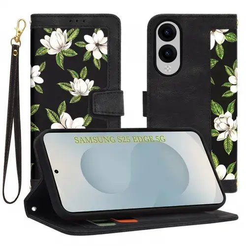 Husa pentru Samsung Galaxy S25 Edge S937, Techsuit, FlipCraft, Neagra
