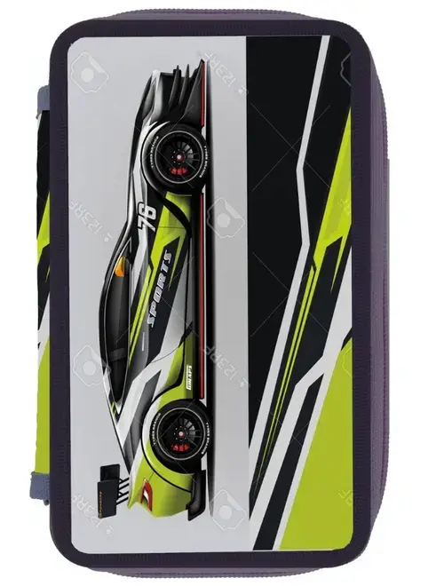 Penar neeachipat Herlitz 3 fermoare, dimensiune 20 x 6 x 13 cm, motiv Speed Car