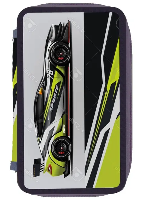 Penar neeachipat Herlitz 3 fermoare, dimensiune 20 x 6 x 13 cm, motiv Speed Car
