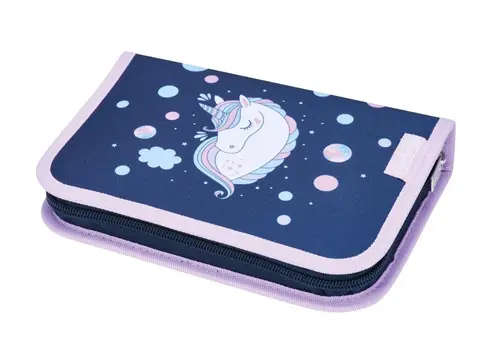 Penar echipat 31 piese Herlitz, 2 clape, dimensiune 14 x 20.3 x 3.5 cm, motiv Unicorn Dreams