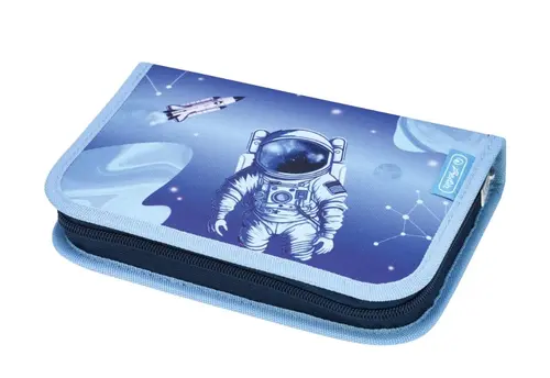 Penar echipat Herlitz 31 piese, 2 clape, dimensiune 14 x 20.3 x 3.5 cm, motiv Cosmic Explorer