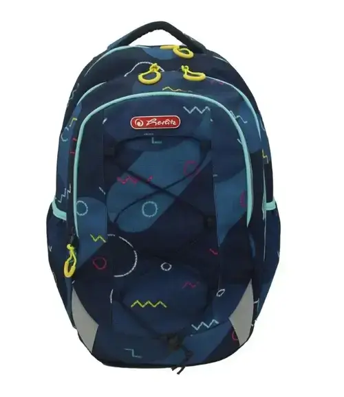 Rucsac Herlitz Strings Pro, dimensiune 43 x 29 x 22 cm, motiv Geometrics