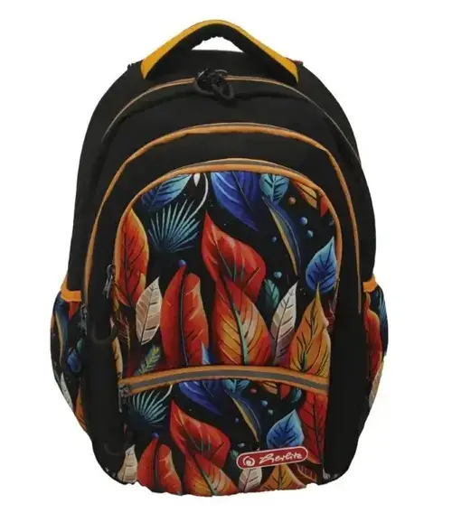 Rucsac Herlitz Zipper Pro, dimensiune 43 x 29 x 22 cm, motiv Leaves
