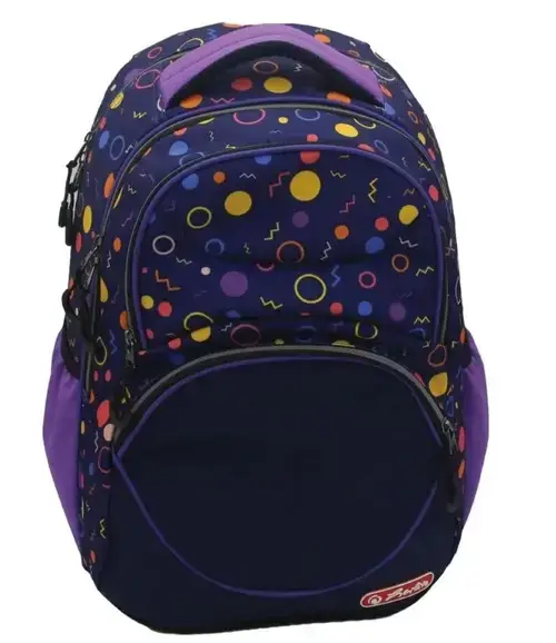 Rucsac Herlitz Zipper Cube, dimensiune 43 x 29 x 22 cm, motiv Patterns