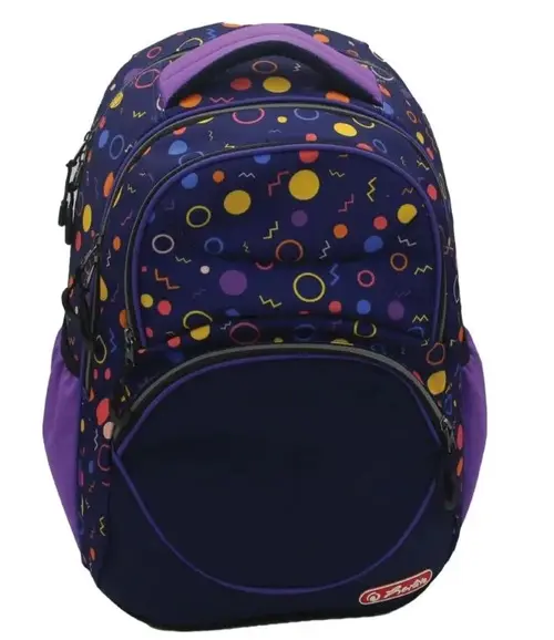 Rucsac Herlitz Zipper Cube, dimensiune 43 x 29 x 22 cm, motiv Patterns