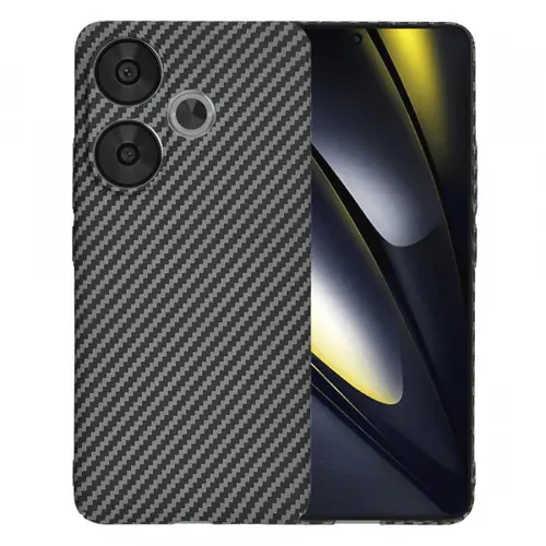 Husa Techsuit Carbonite FiberShell pentru Poco F6, Neagra