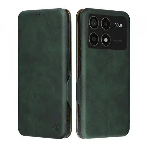 Husa Techsuit Safe Wallet Plus pentru Poco F6 Pro, Verde