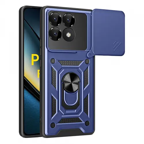 Husa Techsuit CamShield pentru Poco F6 Pro, Albastru
