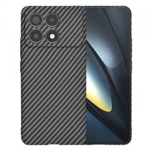 Husa Techsuit Carbonite FiberShell pentru Poco F6 Pro, Neagra