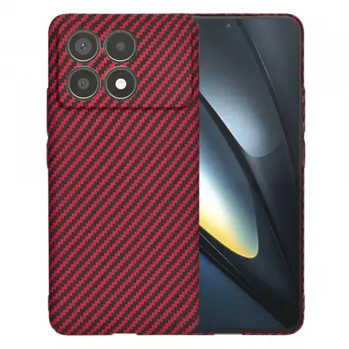 Husa Techsuit Carbonite FiberShell pentru Poco F6 Pro, Rosu