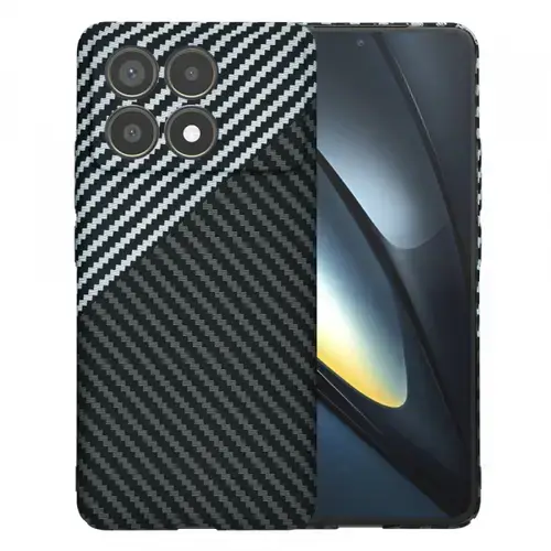 Husa Techsuit Carbonite FiberShell pentru Poco F6 Pro,  Gri