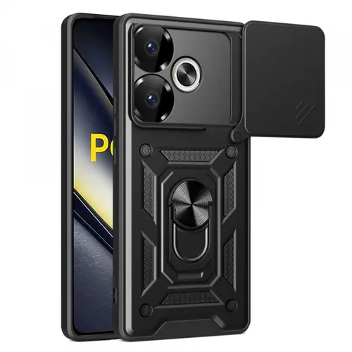 Husa Techsuit CamShield pentru Poco F6, Neagra