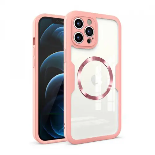 Husa MagSafe pentru Apple iPhone 12 Pro Max, Techsuit, ColorVerse 360, Roz