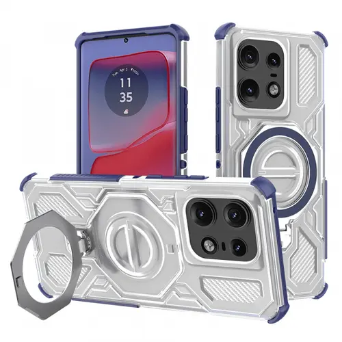 Husa pentru Motorola Edge 50 Pro, Techsuit, Carbon Shield Pro, Albastra