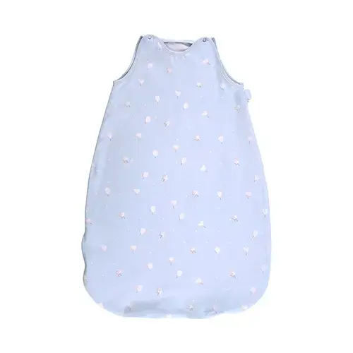Sac de dormit de vara Lorelli Train Blue, 85 cm, 12-18 luni, bumbac ranforce