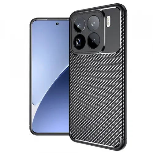 Husa pentru Xiaomi 15 Pro, Techsuit, CarbonFiber, Neagra