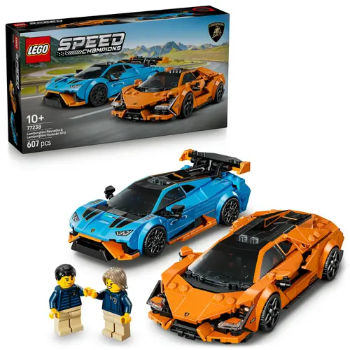 LEGO® Speed Champions - Lamborghini Revuelto si Huracán STO 77238, 607 piese