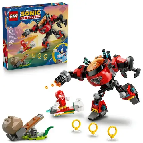 LEGO® Sonic - Knuckles vs. Dr. Eggman si robotul Egg Crusher 77005, 350 piese