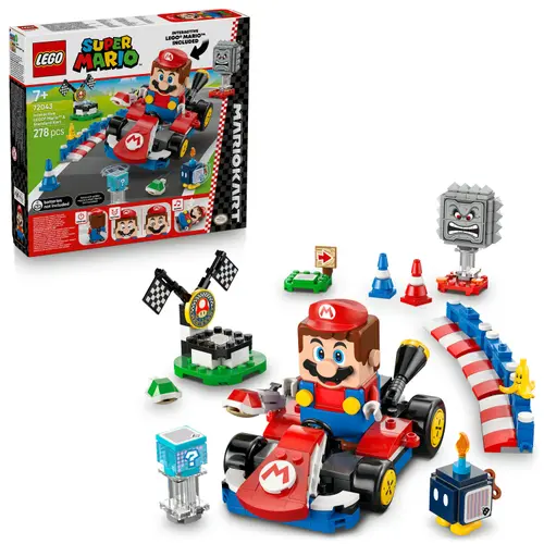 LEGO® Super Mario - Mario Kart™ – LEGO® Mario™ interactiv si Standard Kart 72043, 278 piese