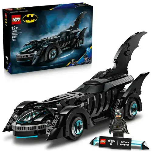 LEGO® DC - Batmobilul din Batman Forever™ 76304, 909 piese