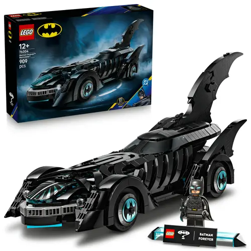 LEGO® DC - Batmobilul din Batman Forever™ 76304, 909 piese