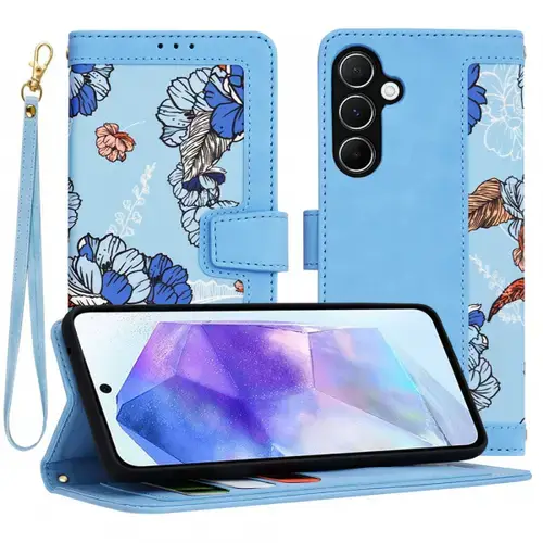 Husa pentru Samsung Galaxy A55 5G A556, Techsuit, FlipCraft, Bleu