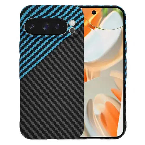 Husa Techsuit Carbonite FiberShell pentru Google Pixel 9 Pro, Bleu