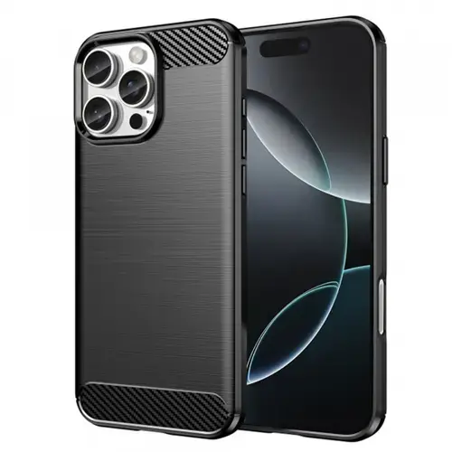 Husa pentru Apple iPhone 16 Pro, Techsuit, Carbon, Neagra