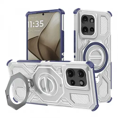Husa pentru Motorola Edge 50, Techsuit, Carbon Shield Pro, Albastra
