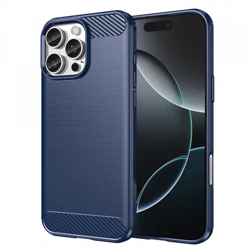 Husa pentru Apple iPhone 16 Pro, Techsuit, Carbon, Albastra