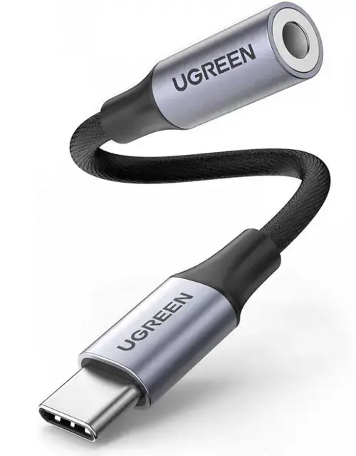Adaptor Audio USB-C - 3.5mm UGREEN AV161, 0.15m, Gri